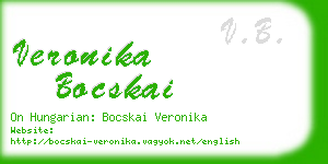 veronika bocskai business card